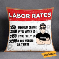 Personalized Garage Labor Rates Pillow JR172 26O58 thumb 1