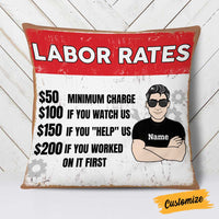 Personalized Garage Labor Rates Pillow JR172 26O58 thumb 1