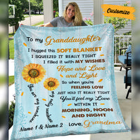 Personalized Daughter Granddaughter Sunflower Blanket JR271 30O53 thumb 1