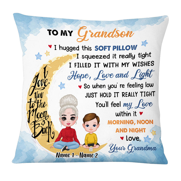 Personalized Grandson Hug This Pillow FB163 26O53 1