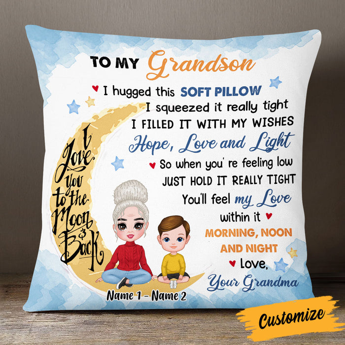 Personalized Grandson Hug This Pillow FB163 26O53 1