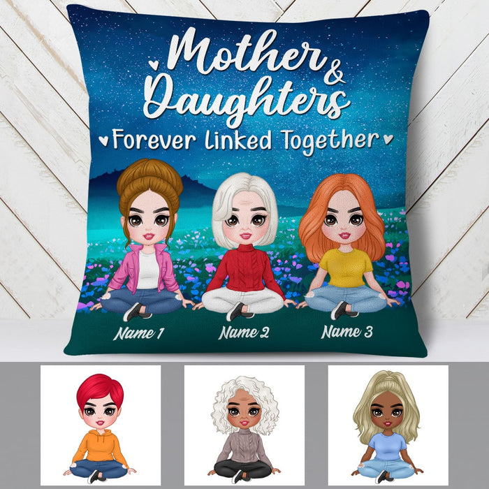 Personalized Mom Grandma Linked Together Pillow FB173 30O53 1
