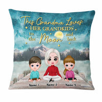Personalized Grandma Love To Moon And Back Pillow FB173 85O47 thumb 1
