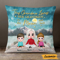 Personalized Grandma Love To Moon And Back Pillow FB173 85O47 thumb 1
