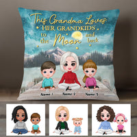 Personalized Grandma Love To Moon And Back Pillow FB173 85O47 thumb 1