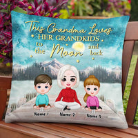 Personalized Grandma Love To Moon And Back Pillow FB173 85O47 thumb 1