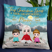 Personalized Grandma Love To Moon And Back Pillow FB173 85O47 thumb 1