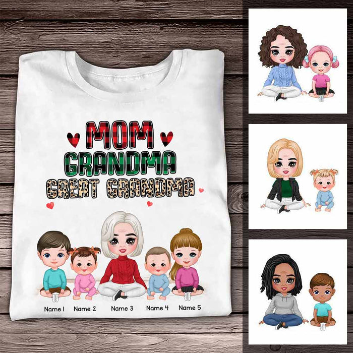 Personalized Mom Grandma Great Grandma T Shirt FB173 95O57 1