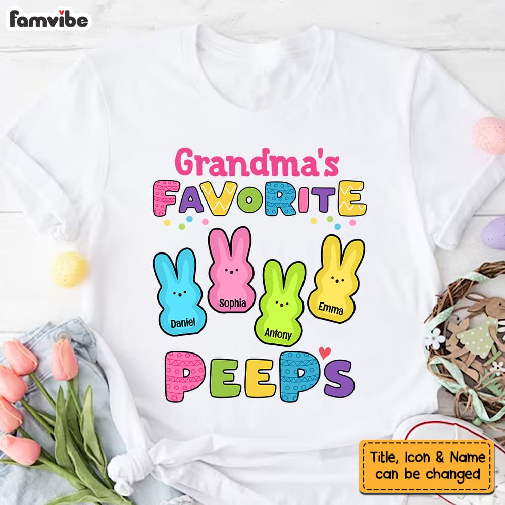 Personalized Gift For Grandma Easter Peeps Shirt Hoodie Sweatshirt 31673 Primary Mockup