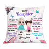 Personalized Mom To My Daughter Butterfly Pillow FB181 30O58 1