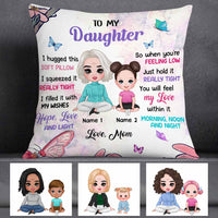 Personalized Mom To My Daughter Butterfly Pillow FB181 30O58 thumb 1
