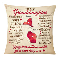 Personalized Granddaughter Long Distance Hug This Pillow FB182 23O53 thumb 1