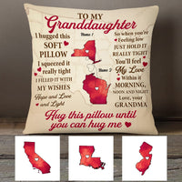 Personalized Granddaughter Long Distance Hug This Pillow FB182 23O53 thumb 1