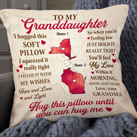 Personalized Granddaughter Long Distance Hug This Pillow FB182 23O53 thumb 1