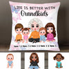 Personalized Mom Grandma Life With Grandkids Pillow FB182 30O34 1