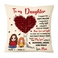 Personalized Mom To Daughter Hug This Pillow FB212 95O53 thumb 1