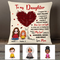 Personalized Mom To Daughter Hug This Pillow FB212 95O53 thumb 1