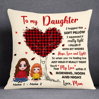 Personalized Mom To Daughter Hug This Pillow FB212 95O53 thumb 1