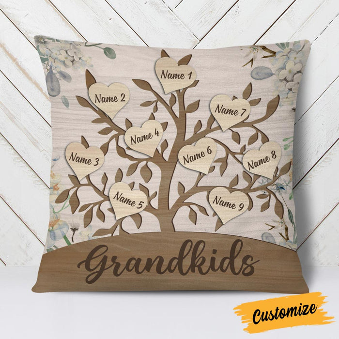 Personalized Mom Grandma Family Tree Pillow FB211 30O58 1