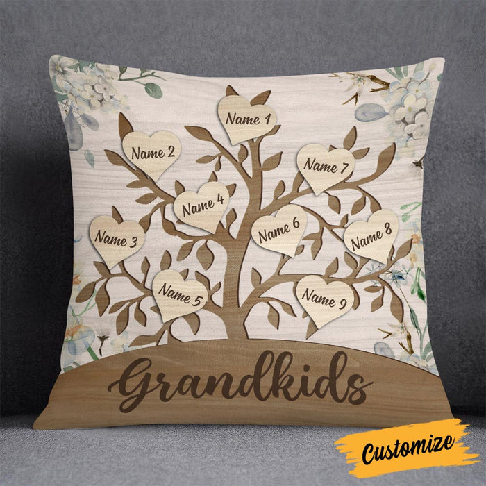 Personalized Mom Grandma Family Tree Pillow FB211 30O58 1
