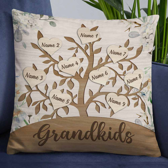 Personalized Mom Grandma Family Tree Pillow FB211 30O58 1