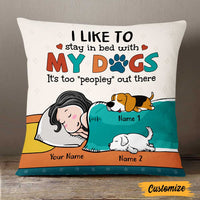Personalized Stay In Bed With My Dog Pillow FB229 81O47 thumb 1