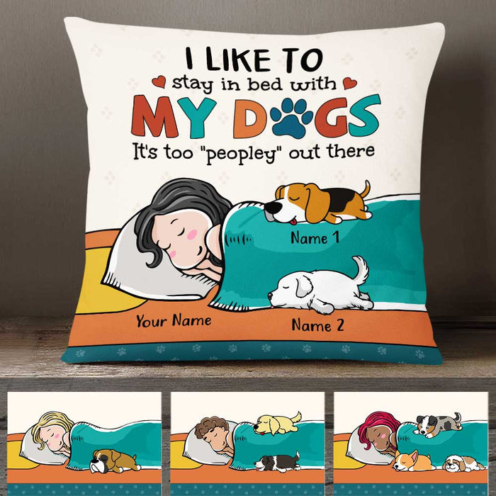 Personalized Stay In Bed With My Dog Pillow FB229 81O47 1