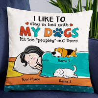 Personalized Stay In Bed With My Dog Pillow FB229 81O47 thumb 1