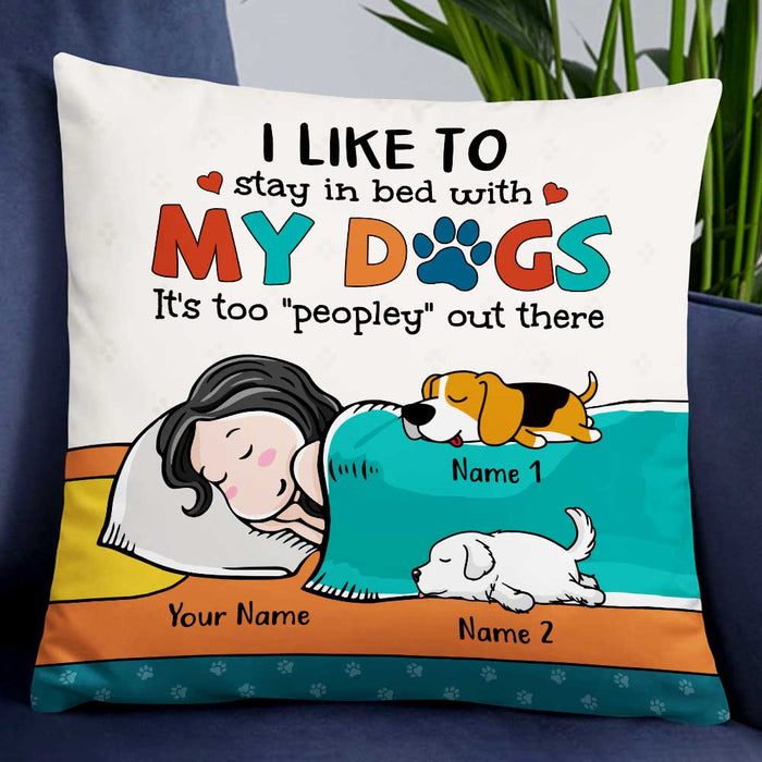 Personalized Stay In Bed With My Dog Pillow FB229 81O47 1