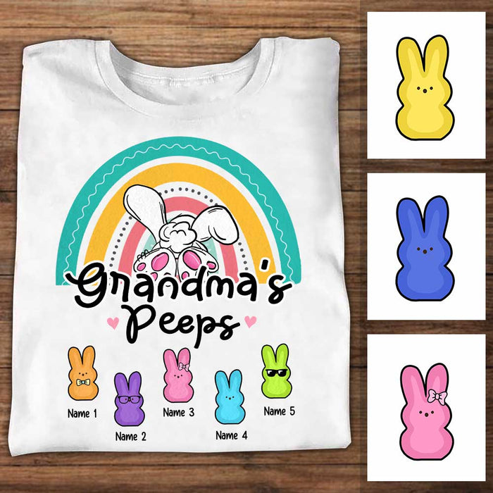 Personalized Grandma Easter Peeps T Shirt FB242 30O34 1