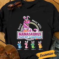 Personalized Easter Grandma Dinosaur T Shirt FB242 24O36 thumb 1