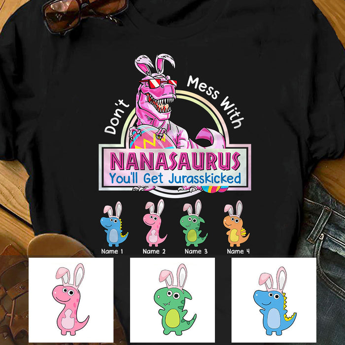 Personalized Easter Grandma Dinosaur T Shirt FB242 24O36 1