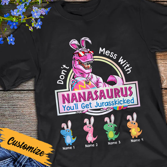 Personalized Easter Grandma Dinosaur T Shirt FB242 24O36 1