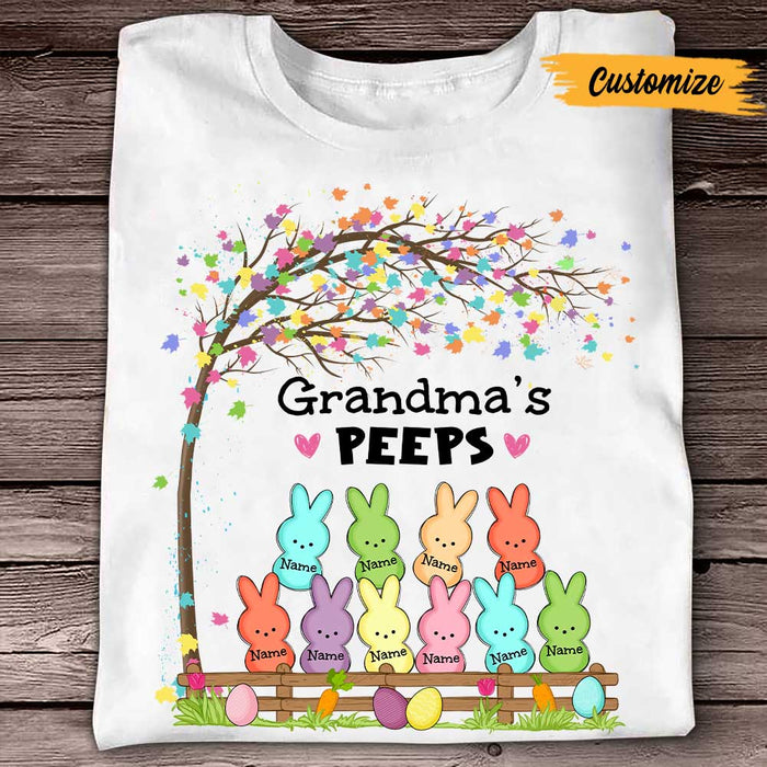 Personalized Grandma Easter Peeps T Shirt FB241 23O47 1
