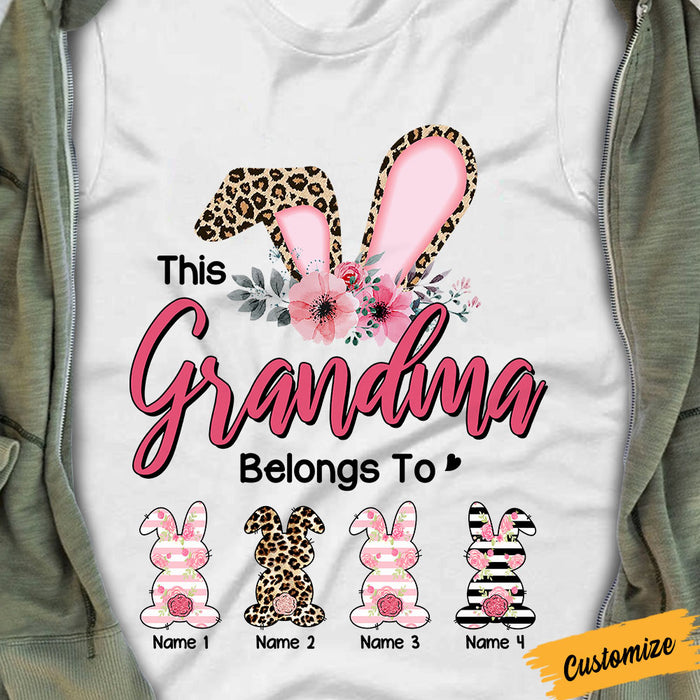 Personalized Easter Grandma Bunny T Shirt FB252 24O36 1