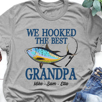 Personalized Fishing Dad  Black T-shirt MY271 65O36 thumb 1