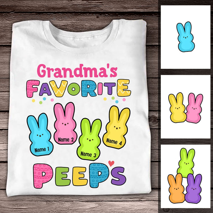 Personalized Grandma Easter Peeps T Shirt FB252 95O53 1