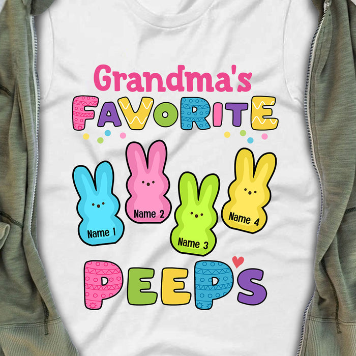 Personalized Grandma Easter Peeps T Shirt FB252 95O53 1