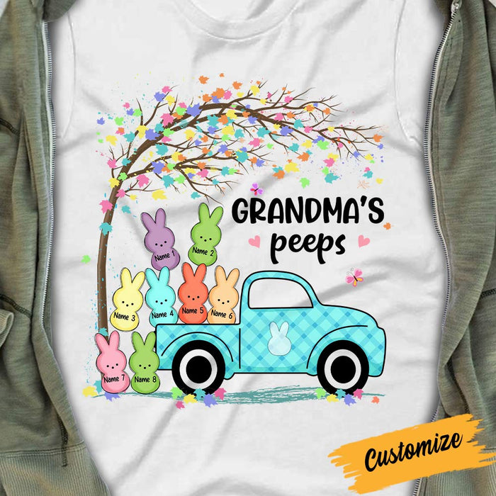 Personalized Grandma Easter Peeps T Shirt FB282 24O57 1