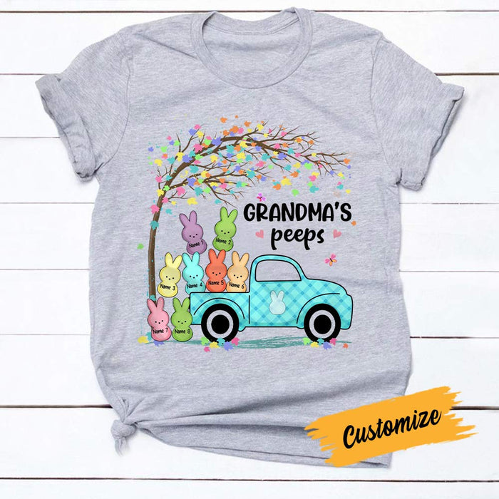 Personalized Grandma Easter Peeps T Shirt FB282 24O57 1
