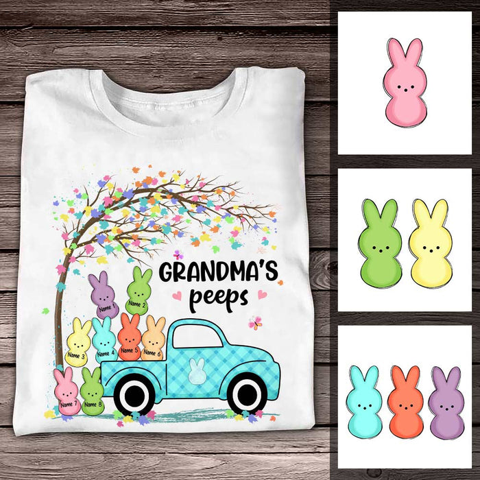 Personalized Grandma Easter Peeps T Shirt FB282 24O57 1