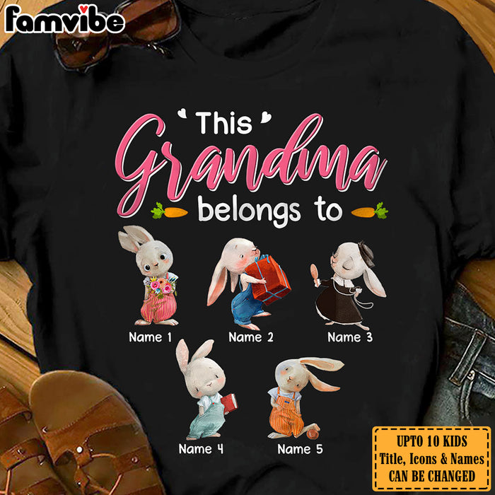 Personalized Grandma Easter Bunny T Shirt FB281 24O36 1