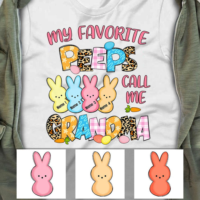Personalized Grandma Easter Peeps T Shirt FB282 23O36 1