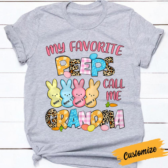 Personalized Grandma Easter Peeps T Shirt FB282 23O36 1