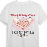 Personalized First Mother Day Mom Grandma T Shirt MR11 30O34 thumb 1