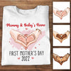 Personalized First Mother Day Mom Grandma T Shirt MR11 30O34 1