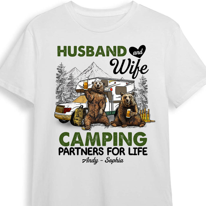 Personalized Couple Bear Husband Wife Camping T Shirt MR23 81O58 1