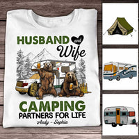 Personalized Couple Bear Husband Wife Camping T Shirt MR23 81O58 thumb 1