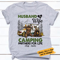 Personalized Couple Bear Husband Wife Camping T Shirt MR23 81O58 thumb 1