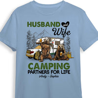 Personalized Couple Bear Husband Wife Camping T Shirt MR23 81O58 thumb 1